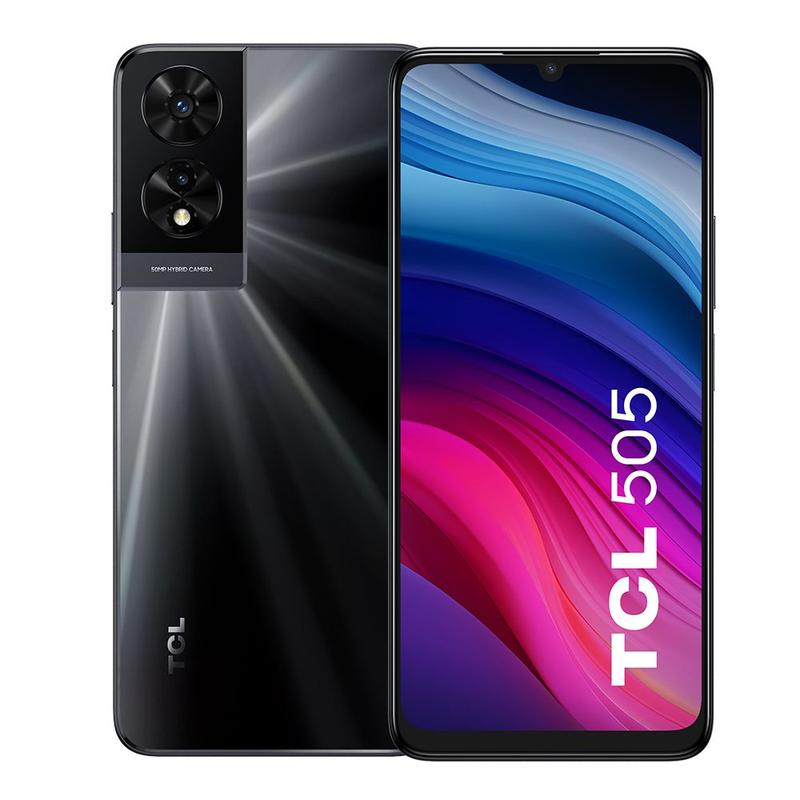 Smartphone TCL 505 4G 128GB 4GB RAM Tela HD+ 6,75" Câmera Dupla 50MP + 2MP e Frontal 5MP Cinza